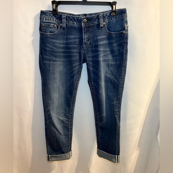 Miss Me Denim - Miss Me Skinny Capri Jeans Dark Blue Womens Size 29